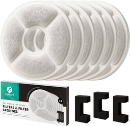 Cellavi S1 - Waterfilters & Filtersponsjes - 6 Waterfilters & 3 Filtersponsjes