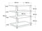 NorStone Bergen 2 - Audiomeubel - 4 glazen planken - Zwart hoogglans
