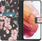 iMoshion Hoesje Geschikt voor Samsung Galaxy S21 Ultra Hoesje Met Pasjeshouder - iMoshion Design Softcase Bookcase - Meerkleurig / Blossom Watercolor Black