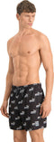 PUMA SWIM MEN NO.1 LOGO AOP MID SHORTS - Sneldrogende technologie - Zwart/Wit