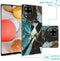 iMoshion Hoesje Geschikt voor Samsung Galaxy A42 Hoesje Siliconen - iMoshion Design hoesje - Zwart / Meerkleurig / Blauw / Shattered Blue Marble