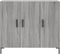 vidaXL - Dressoir - 90x34x80 - cm - bewerkt - hout - grijs - sonoma - eikenkleurig