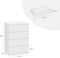 Woltu Ladekast - 4 Lades - 60 x 40 x 90 cm - Wit