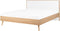 SERRIS - Bed LED - Lichte houtkleur - 160 x 200 cm - Vezelplaat