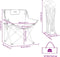 vidaXL - Campingstoelen - 2 - st - met - vakje - inklapbaar - blauw