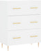 vidaXL - Dressoir - 69,5x34x90 - cm - bewerkt - hout - wit