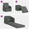 vidaXL - Vloersofa - Bed - 2-in-1 - Donkergrijs - 65x80x83 - cm - Stof