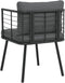 vidaXL - Tuinstoel - met - kussens - poly - rattan - zwart