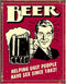Metalen Retro Bord Beer Ugly People