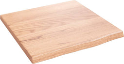 vidaXL - Wastafelblad - 40x40x2 - behandeld - massief - hout - lichtbruin