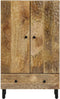 vidaXL - Hoge - kast - 60x33x100 - cm - massief - mangohout