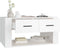 vidaXL - Salontafel - 80x50x40 - cm - bewerkt - hout - wit