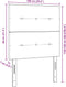 vidaXL - Hoofdbord - met - Knopen, - Donkergrijs, - 100 - cm