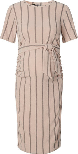 Supermom Jurk Stripe - Zwangerschapsjurk - Korte mouwen bodycon pasvorm - Maat L