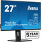 Iiyama ProLite XUB2797UHSNP-B1 - 27'' 4K IPS Monitor - USB-C Dock KVM Switch RJ45 - Zwart