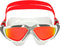 Aquasphere Vista - Zwembril - Volwassenen - Red Titanium Mirrored Lens - Wit/Rood