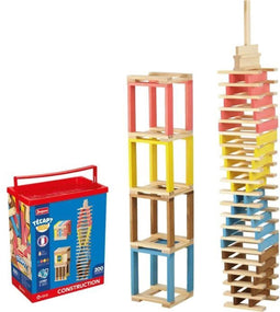 JEUJURA Técap Multicolor - Balanceer- en constructiespel - 200 stukjes (200 stuks)