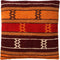 Dutch Decor KIAN - Sierkussen kelim 45x45 cm - Merlot - rood - met een kussenhoes van 100% katoen - Inclusief binnenkussen