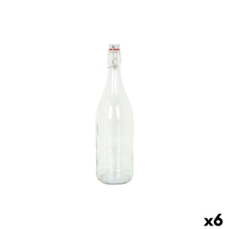 Glazen fles La Mediterránea Mecano Glas 1 L (6 Stuks)