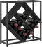 vidaXL - Wijnrek - Zwart - Eiken - - - 51x18x52,5 - cm - - - Geengineerd - Hout
