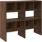 vidaXL - Schoenenrekken - 2 - st - stapelbaar - 89,5x30x40 - cm - bruin - eikenkleur