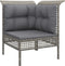 vidaXL - 5-delige - Loungeset - met - kussens - poly - rattan - grijs