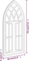 vidaXL - Tuinspiegel - 70x30 - cm - ijzer - zandkleurig