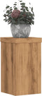 vidaXL - Plantenstandaards - 2 - st - 10x10x18 - cm - hout - artisanaal - eiken