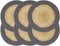 vidaXL - Placemats - 4 - st - rond - 38 - cm - katoen - effen - donkergrijs