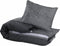 vidaXL - Dekbedovertrekset - 260x240 - cm - katoen - donkergrijs
