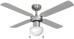 Plafondventilator met licht EDM 33801 Caribe Zilverkleurig 50 W