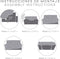 Bankbedekking Eysa THOR Grijs 70 x 110 x 170 cm