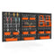 Coast Gereedschapswand - Pegboard 120x60 cm - 9 Opbergdozen Haken Accessoires - Zwart Oranje