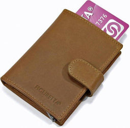 Figuretta Card Protector - RFID Creditcardhouder - Leren - Zand