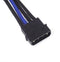 Silverstone PP07-BTSBA - Kabel - Molex (4-pin) naar SATA (data) - Blauw Zwart