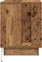 vidaXL - Nachtkastje - met - LED-verlichting - in - Oude - Hout - 44x34,5x45 - cm