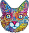 UNIDRAGON Houten Puzzel Voor Volwassenen Dier - Indrukwekkende Kat - 300 stukjes - King Size 31x35 cm