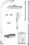 SCHÜTTE MADAGASKAR - Douchesysteem - Regendouche 121 cm - Wit & Chroom