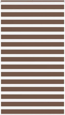 vidaXL - Zebra - rolgordijn - 120x200 - cm - stofbreedte - 115,9cm - polyester - bruin