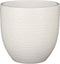 Mica Decorations - Plantenpot/bloempot - terracotta - wit flakes relief- D24/H22 cm
