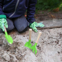 Kinderset gereedschap 3 dlg groen