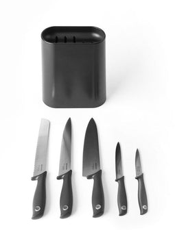 Brabantia Tasty+ Messenblok - Messenset van 5 - IJsgehard staal - Dark Grey