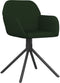 vidaXL - Eetkamerstoelen - draaibaar - 2 - st - fluweel - donkergroen