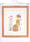 Thea Gouverneur - Borduurpakket met telpatroon - 3016 - Voorgesorteerde DMC Garens - Honing Merklap - Linnen - 27 cm x 35 cm - DIY Kit