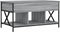 vidaXL - Salontafel - 100x55x50 - cm - bewerkt - hout - en - metaal - grijs - sonoma