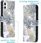 iMoshion Hoesje Geschikt voor iPhone 11 Hoesje Met Pasjeshouder - iMoshion Design Softcase Bookcase - Wit / Zwart / Goud / Glamour Botanic