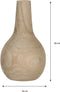 Mica Decorations Pia Vaas - Flesvaas - H28 x Ø16 cm - Paulownia Hout - Lichtbruin