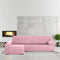 Hoes voor chaise longue met lange armleuning links Eysa ULISES Roze Licht Roze 170 x 110 x 310 cm