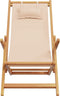 vidaXL - Strandstoel - inklapbaar - massief - eucalyptushout - en - stof - beige