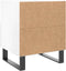 vidaXL - Nachtkastje - 40x35x47,5 - cm - bewerkt - hout - hoogglans - wit